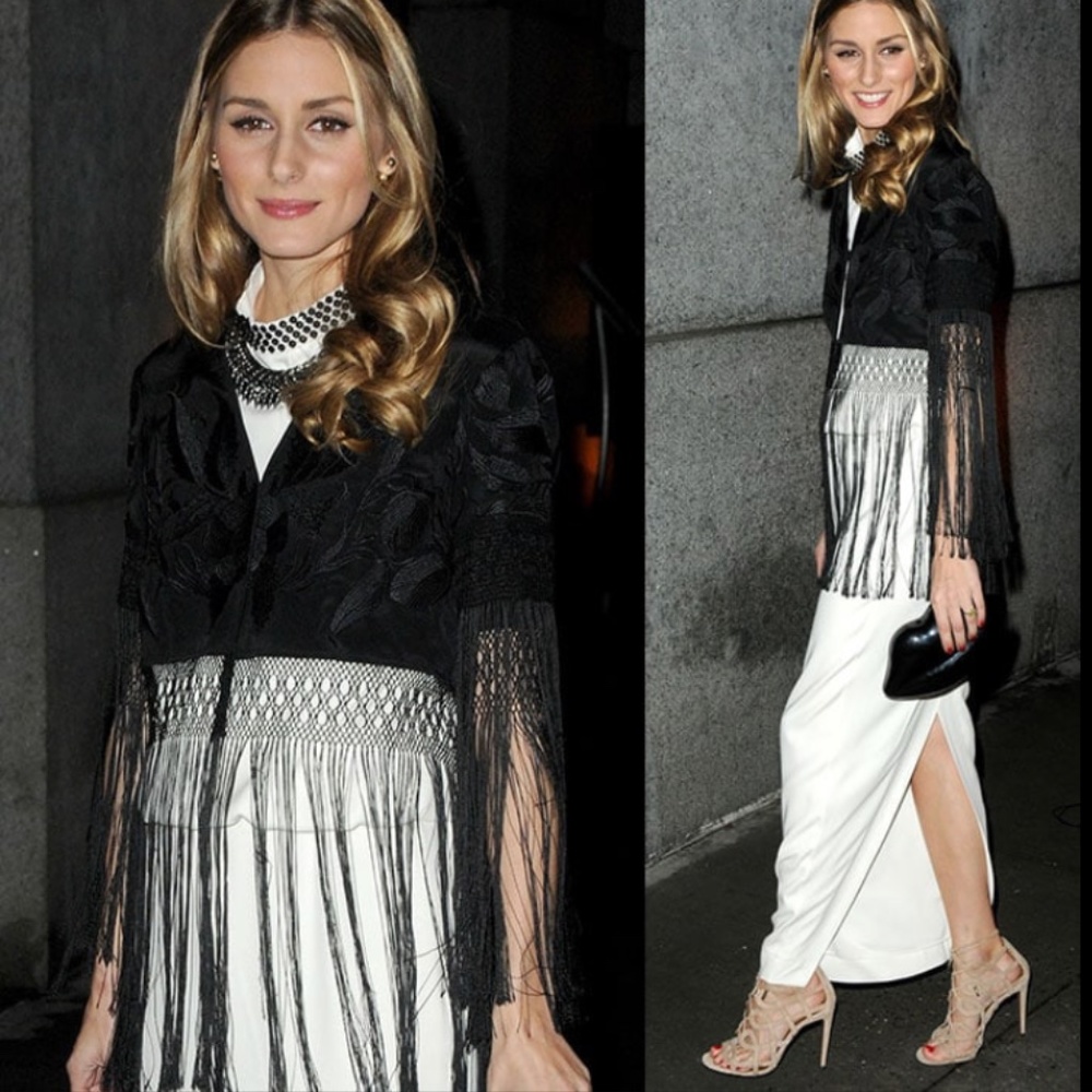 Olivia Palermo Topshop Fringe Jacket